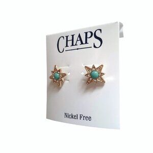 Chaps Turquoise North Start Stud Earrings
